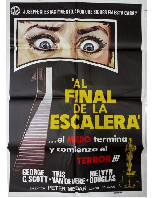 Cartel de cine original. Al final de la escalera.