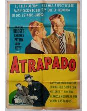 Cartel de cine original. Atrapado