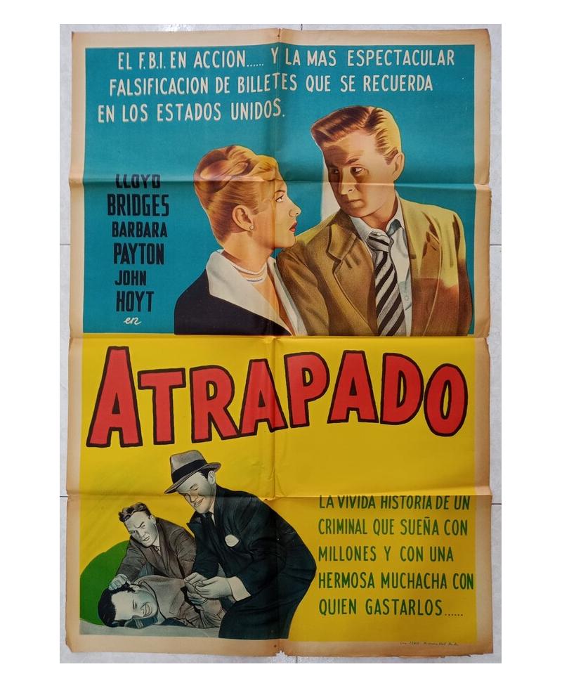 Cartel de cine original. Atrapado