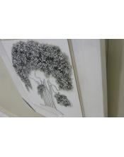 cuadro arbol decorado en plata