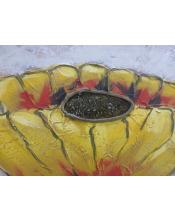 cuadro pintado al oleo,tema flores