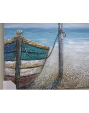 Cuadro de barca al oleo