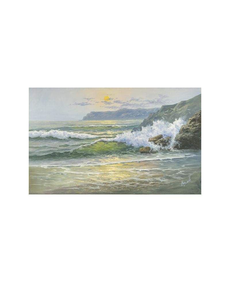 Cuadro pintado al oleo marina.