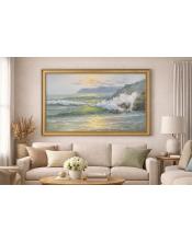 Cuadro pintado al oleo marina.