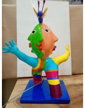 Escultura Original de Juan Ripollés – Explosión de Color y Vitalidad (35 x 38 cm)