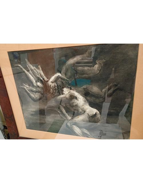 Lote Exclusivo: Estudio para "Al pie de la Cruz" (1938) de Daniel Rasmusson - cuadros Azahar -