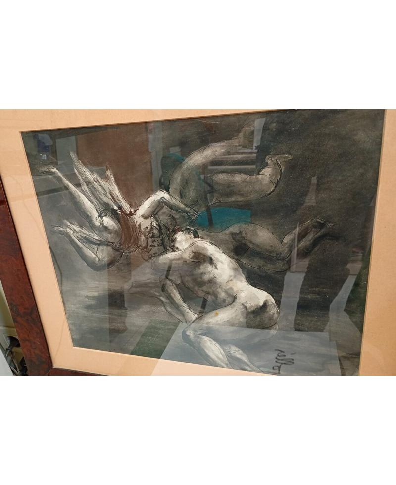 Lote Exclusivo: Estudio para "Al pie de la Cruz" (1938) de Daniel Rasmusson - cuadros Azahar -