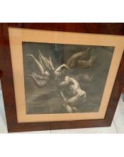 Lote Exclusivo: Estudio para "Al pie de la Cruz" (1938) de Daniel Rasmusson - cuadros Azahar -