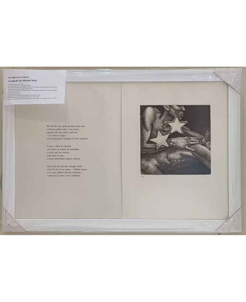 Grabado de Manuel Boix del collar de la Coloma