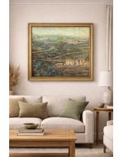 Cuadro paisaje en verde de Miguel Martí Ferré (Bañeres, 