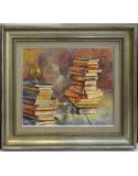 Óleo sobre Lienzo "Bodegón de Libros" de García Miñana