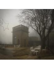 cuadro del castillo de xàtiva con niebla