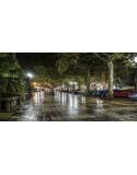 Fotografía Panorámica Nocturna de la Alameda de Xàtiva - 100x50 cm