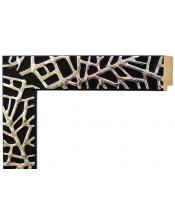 Marco a medida plata y negro 4cm