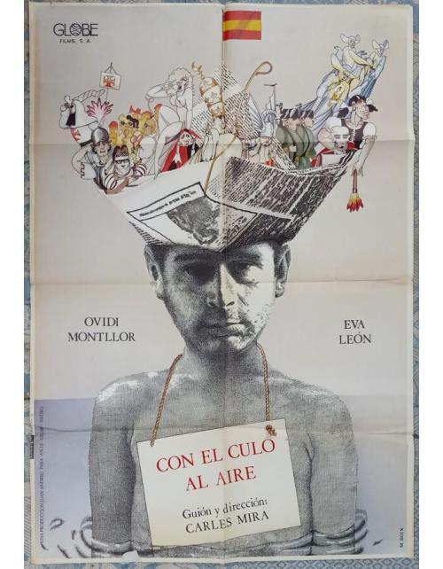 Cartel Original de Cine "Con el Culo al Aire" (1980) - Arte de Manuel Boix