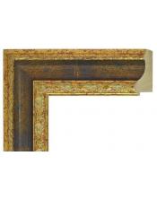 Marco a medida, de color azul y dorado