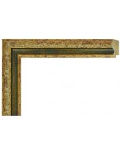 Moldura dorada y verde-grabada