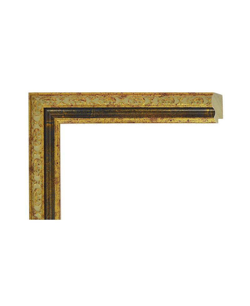 Moldura azul y dorada- relieve