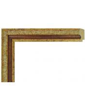 Moldura dorada y granate-