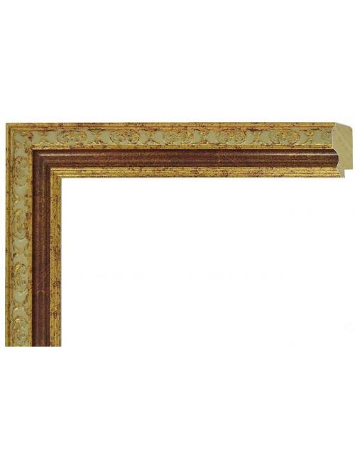 Marco a medida color dorado y granate-