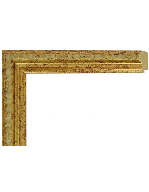 Moldura dorada grabada-