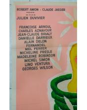 Cartel de cine antiguo. el Diablo y los diez mandamientos