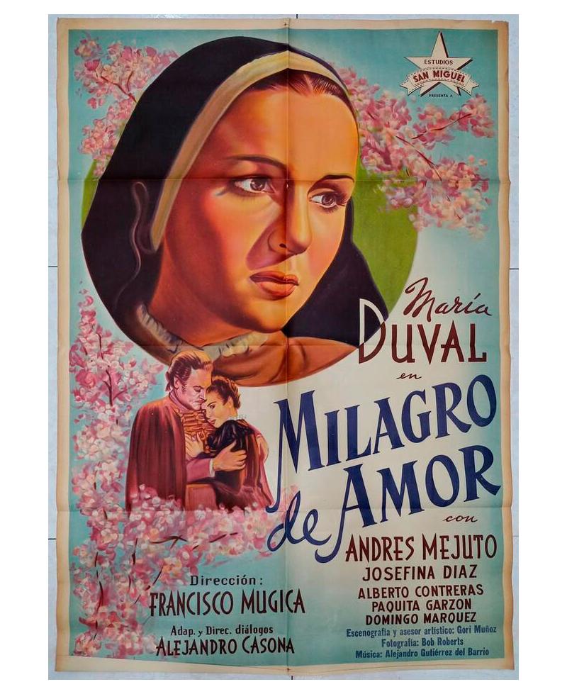 Cartel de cine. Milagro de Amor
