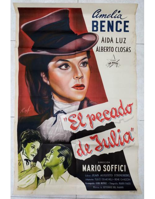 Cartel Original "El Pecado de Julia" (1946) - Amelia Bence