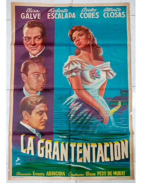 Cartel de cine antiguo -La gran Tentación-
