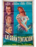 Cartel de cine antiguo -La gran Tentación- 1948