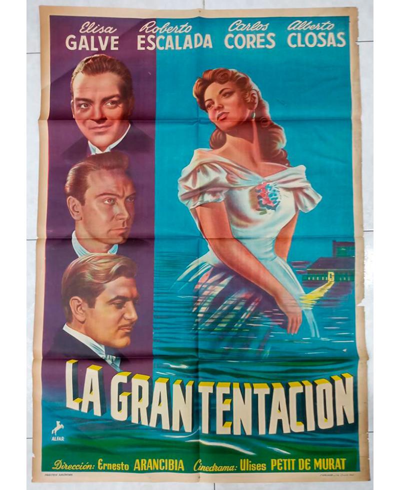 Cartel de cine antiguo -La gran Tentación-