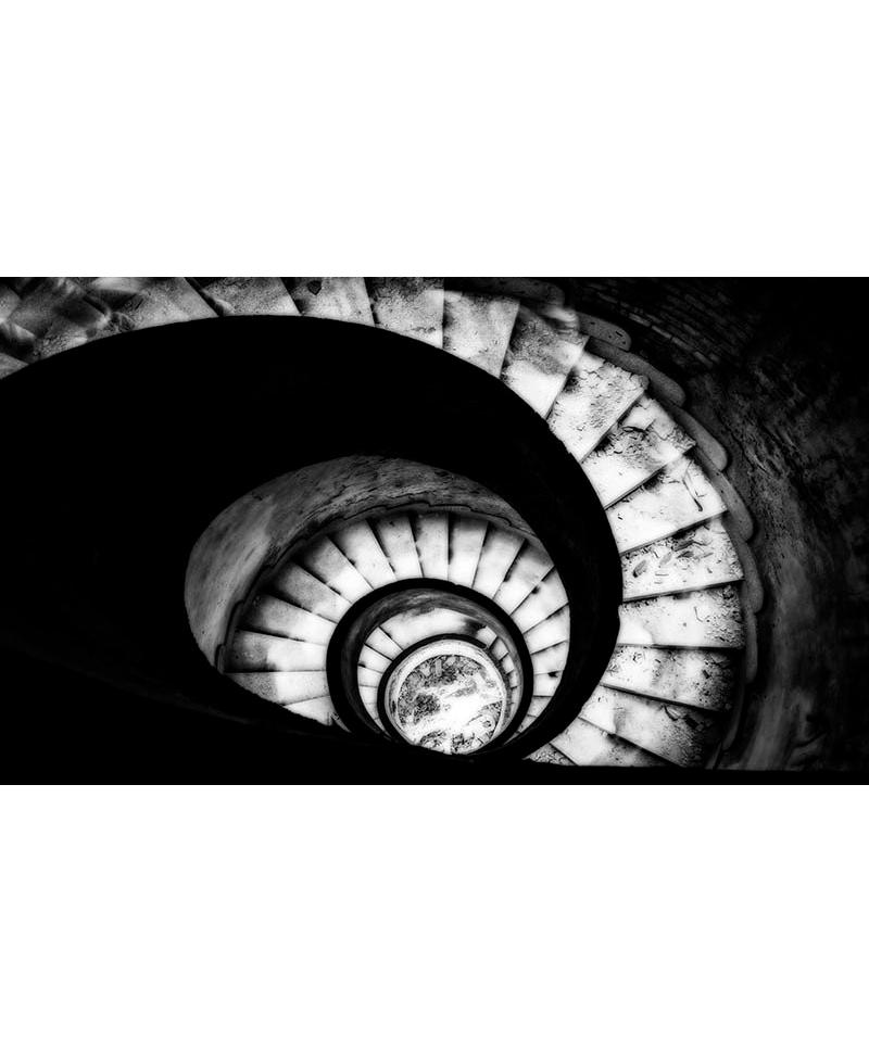 Fotografía Artística Escalera Espiral B/N 