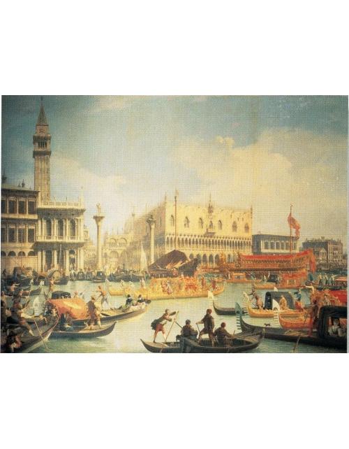 Lámina Artística - "El Bucentauro en el muelle el día de la Ascensión" de Canaletto.