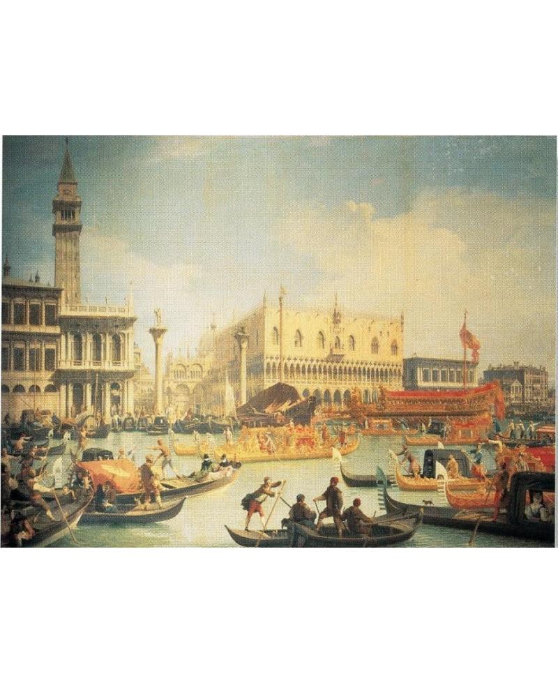 Lamina El Bucentauro en el muelle el día de la Ascensión-Canaletto