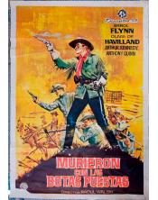 Cartel de cine original. Murieron con las botas Puestas