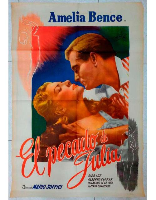 Cartel de Cine Original: El Pecado de Julia (1946) - 74x110 cm