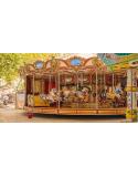 Lámina Panorámica Carrusel de Feria Vintage - 100x50 cm