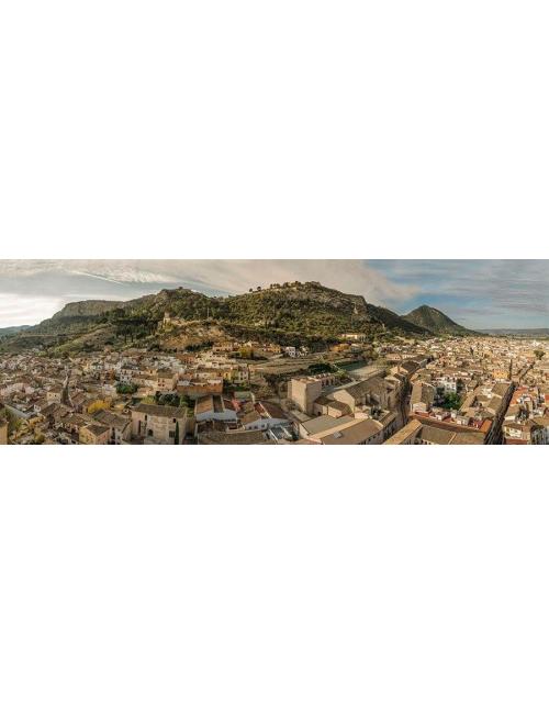 Fotografía Artística Panorámica "Vista de Xàtiva y su Castillo" (111x38 cm)