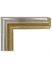 Moldura plata con linea dorada