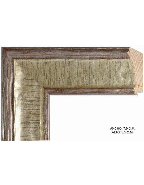 Moldura plata y blanco