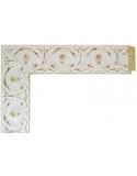 Marco a Medida de Madera Blanca Jaspeada con Relieve - Perfil Ornamental (4,7 cm)