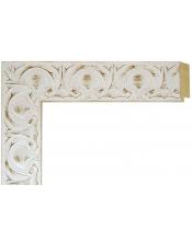 Marco a Medida de Madera Blanca Jaspeada con Relieve