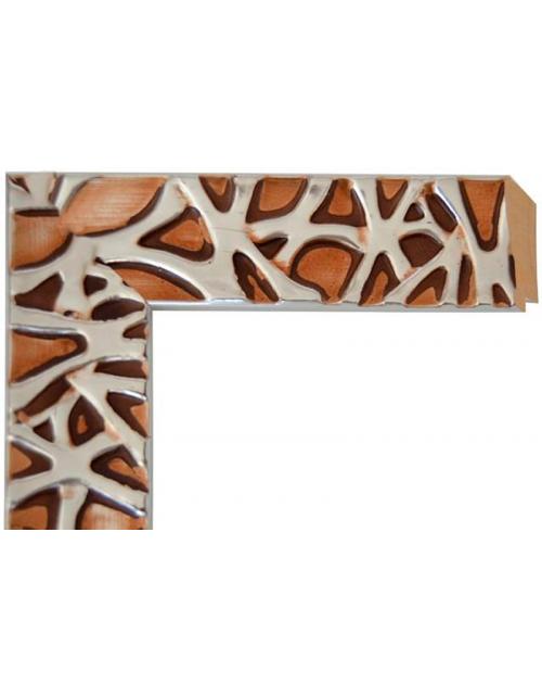 Marco a Medida | Moldura de Madera con Relieve Plata