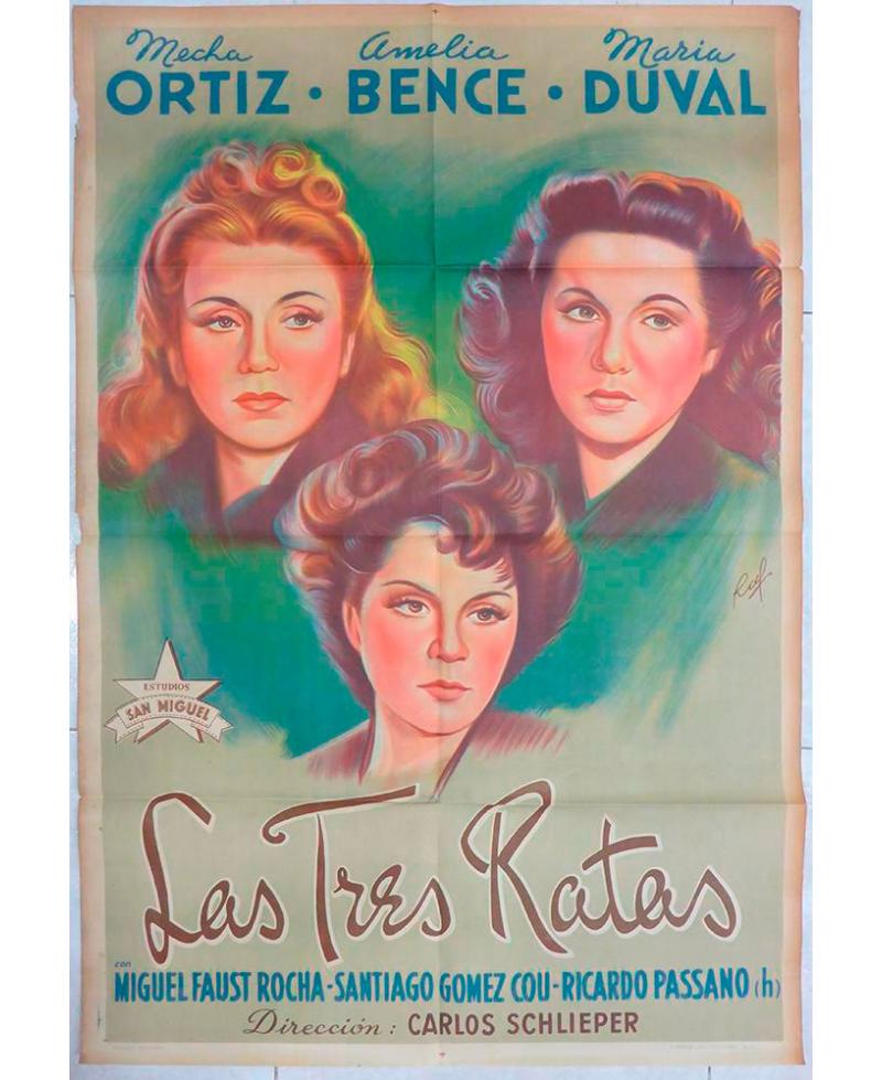 Cartel de cine original- Las tres ratas-