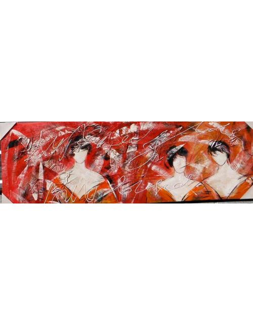 Cuadro pintado tema fiesta