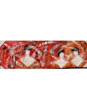 Cuadro pintado tema fiesta