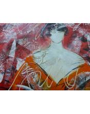 Cuadro pintado tema fiesta