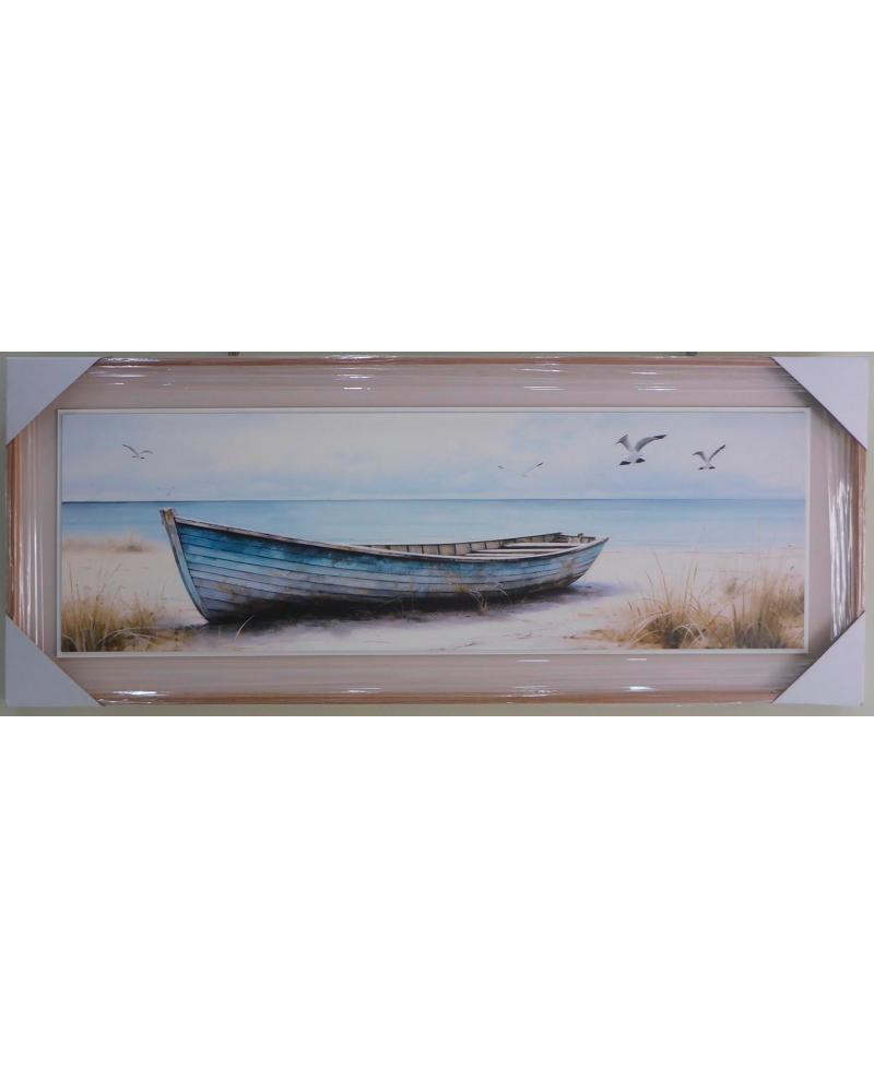 Cuadro barca en la arena
