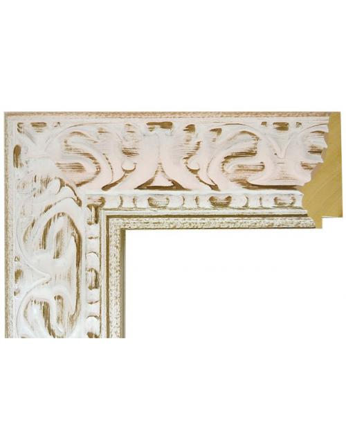 Marco a medida de color blanco grabado