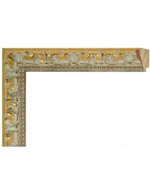 Marco a medida dorada grabada